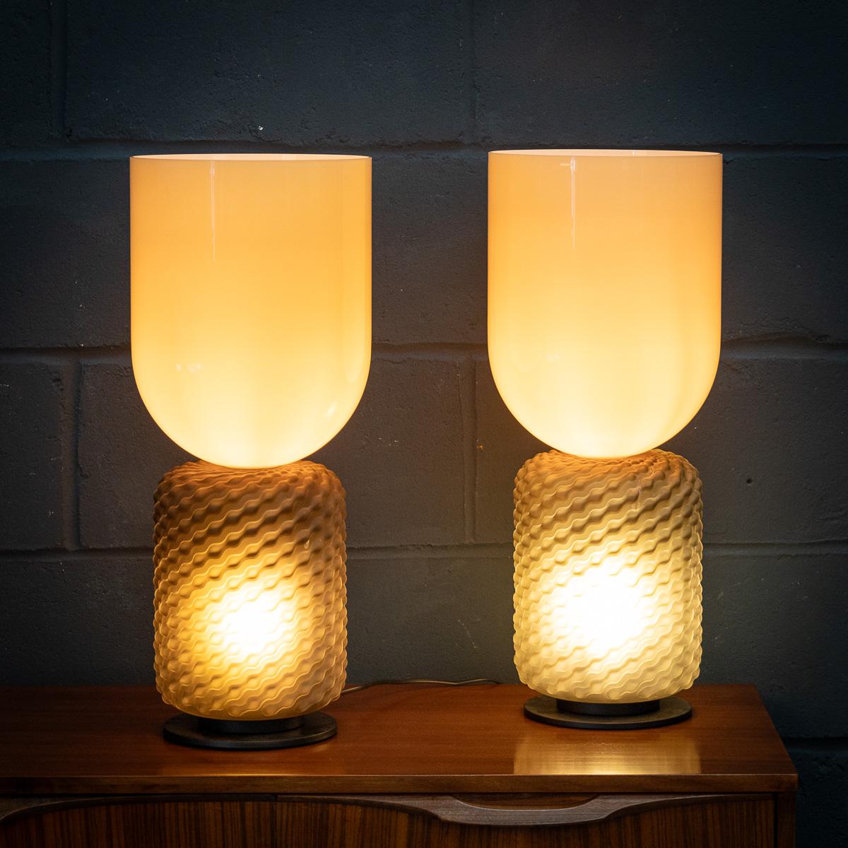 Autre Vintage 20th Century Pair of Italian Cassina Ficupala Style Table Lamps
