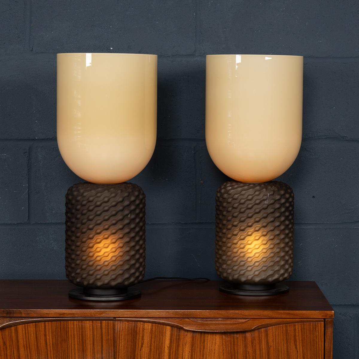 Vintage 20th Century Pair of Italian Cassina Ficupala Style Table Lamps Bon état à Royal Tunbridge Wells, Kent