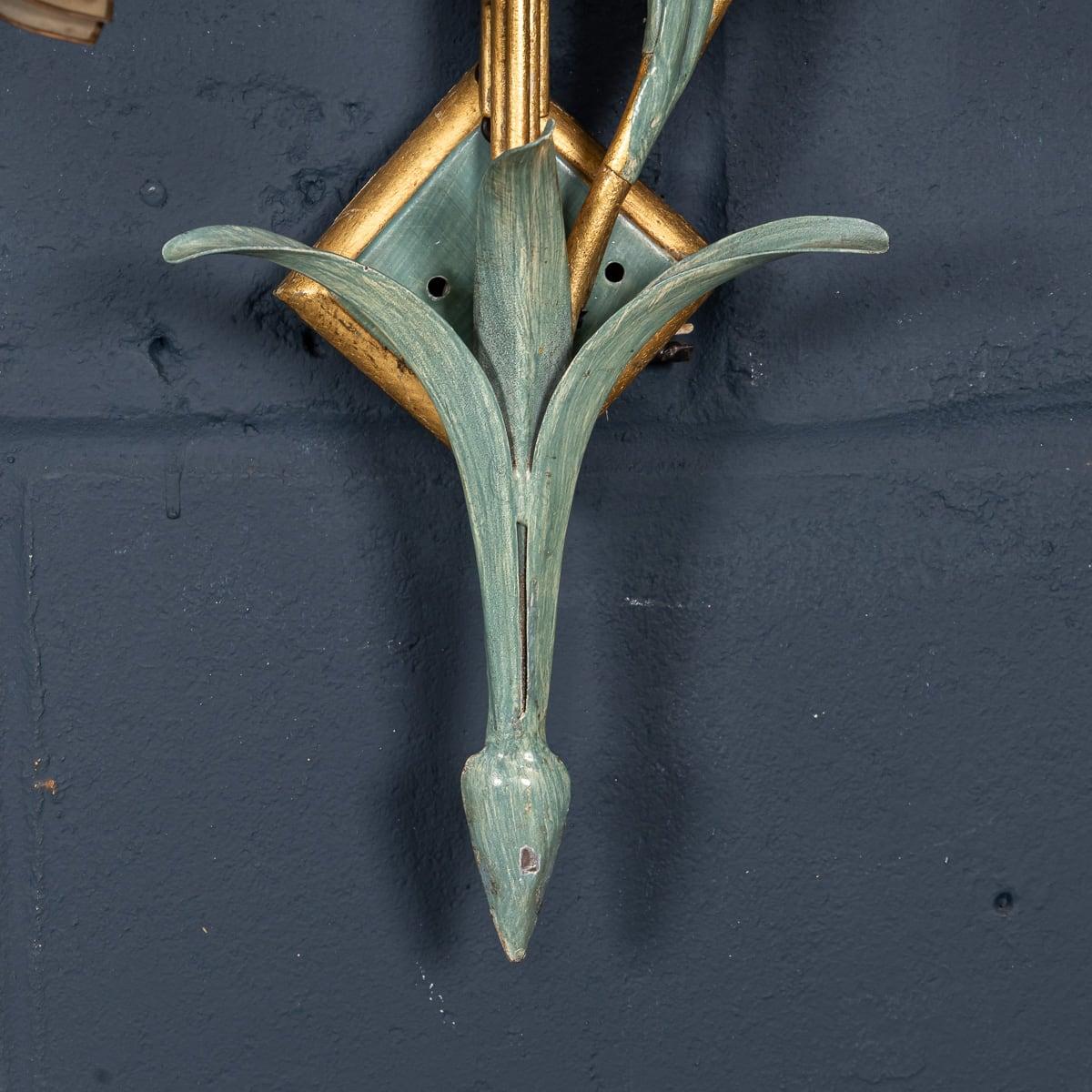 Vintage 20th Century Pair Of Italian Naturalistic Wall Sconces c.1970 For Sale 6