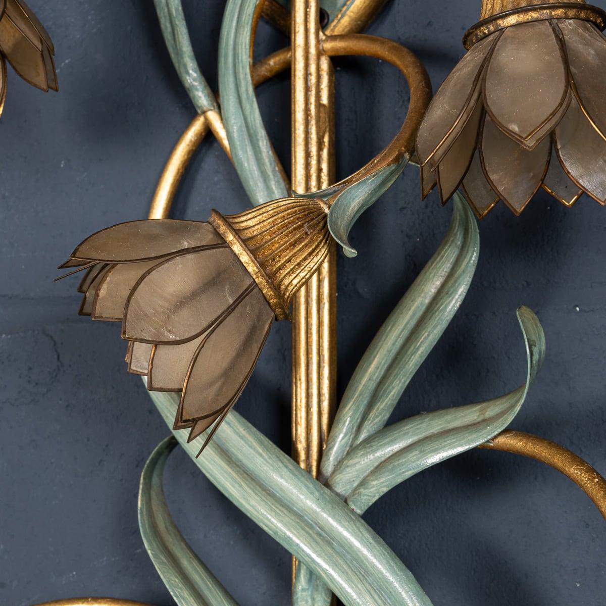 Vintage 20th Century Pair Of Italian Naturalistic Wall Sconces c.1970 For Sale 8