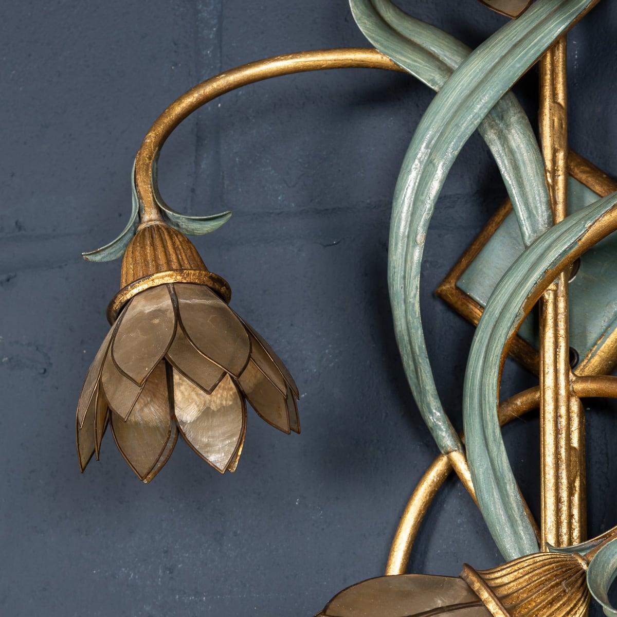 Vintage 20th Century Pair Of Italian Naturalistic Wall Sconces c.1970 For Sale 9