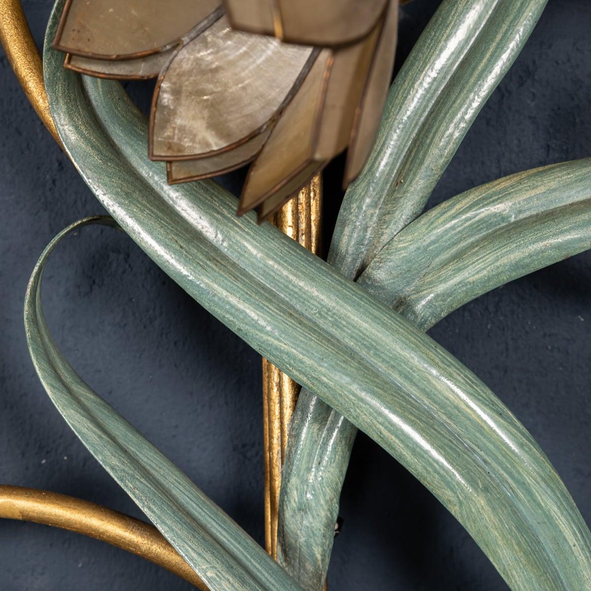 Vintage 20th Century Pair Of Italian Naturalistic Wall Sconces c.1970 For Sale 11