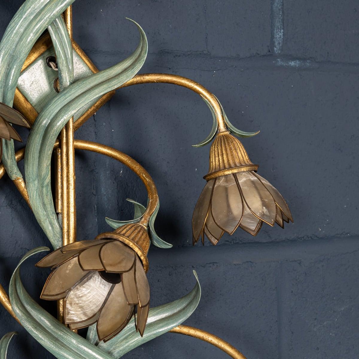 Vintage 20th Century Pair Of Italian Naturalistic Wall Sconces c.1970 For Sale 3