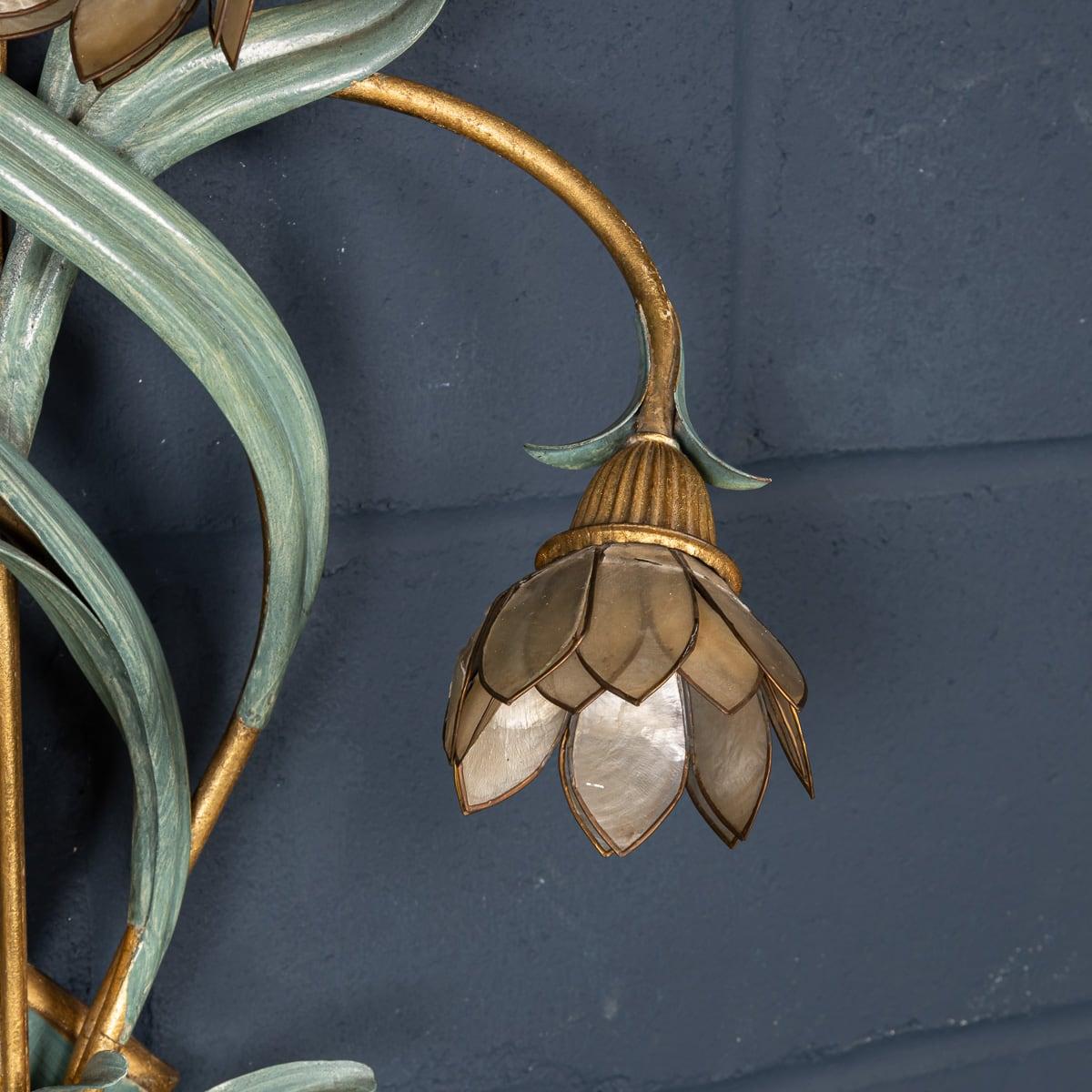 Vintage 20th Century Pair Of Italian Naturalistic Wall Sconces c.1970 For Sale 4