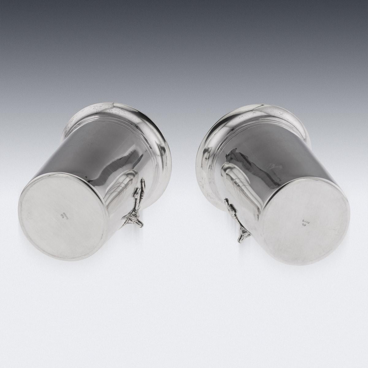 Coppia di bicchieri d'argento massiccio vintage del XX secolo di Gucci In condizioni buone in vendita a Royal Tunbridge Wells, Kent