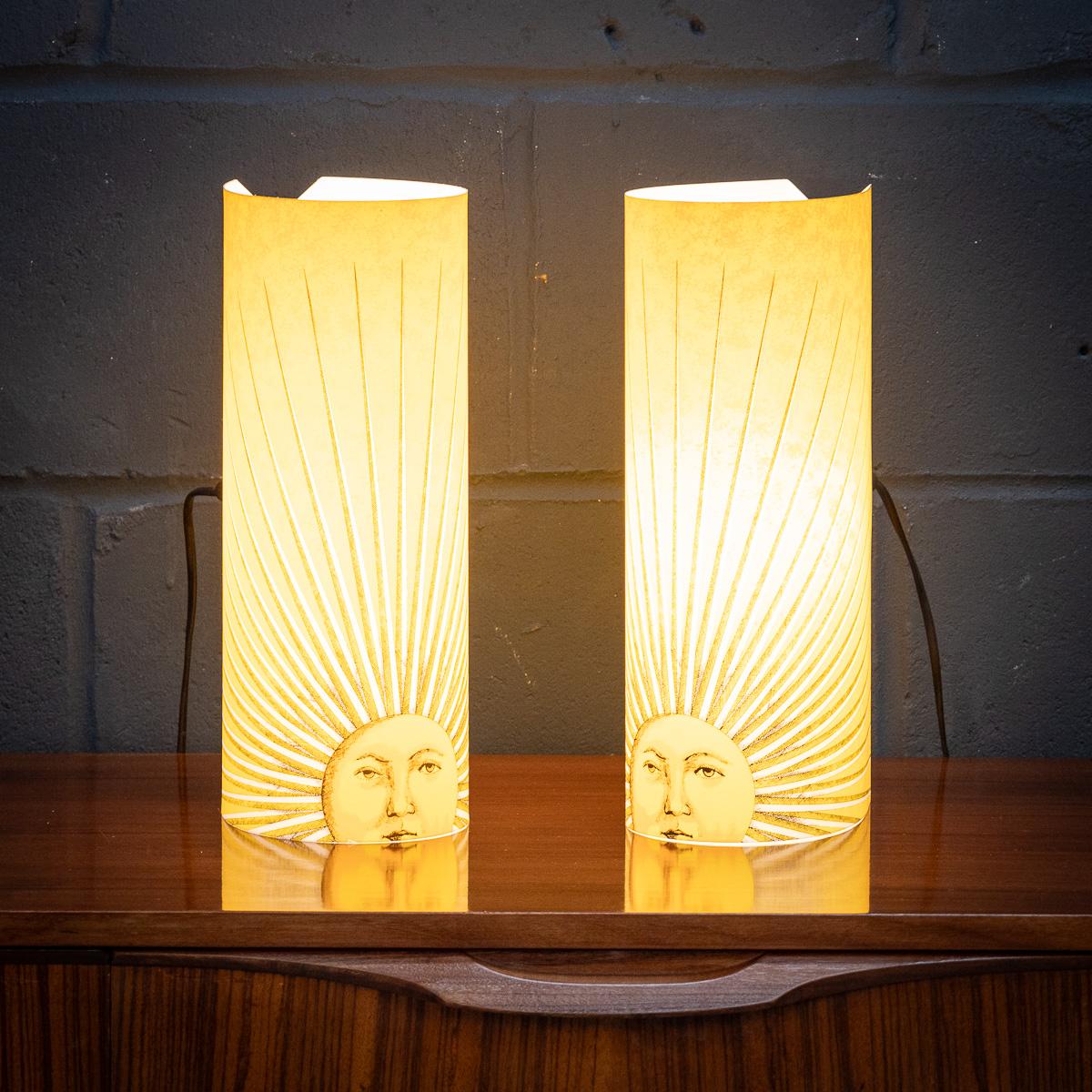 Other Vintage 20th Century Pair Of Italian Table Lamps By Fornasetti