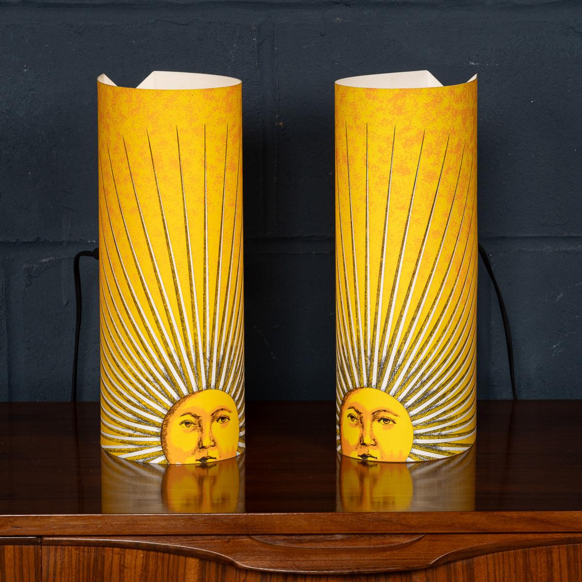 Vintage 20th Century Pair Of Italian Table Lamps By Fornasetti In Good Condition In Royal Tunbridge Wells, Kent