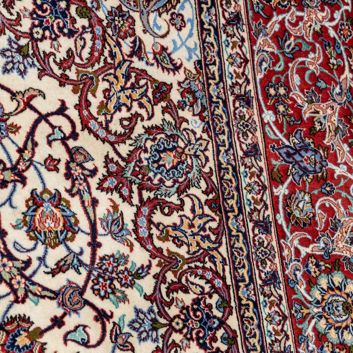 Feiner handgefertigter persischer Isfahan-Teppich des 20. Jahrhunderts, Vintage, um 1980 im Angebot 5