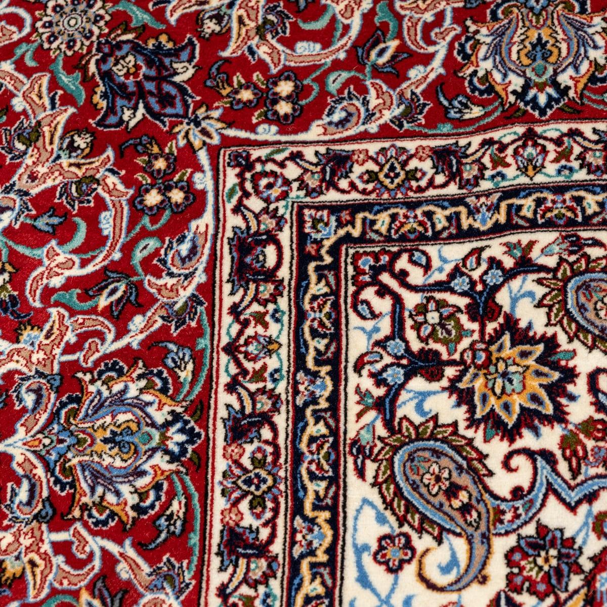 Feiner handgefertigter persischer Isfahan-Teppich des 20. Jahrhunderts, Vintage, um 1980 (Asiatisch) im Angebot