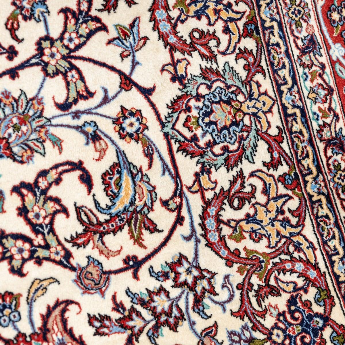 Feiner handgefertigter persischer Isfahan-Teppich des 20. Jahrhunderts, Vintage, um 1980 im Angebot 3
