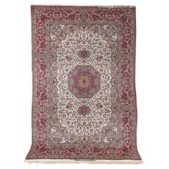 Vintage 20th Century Persian Fine Handmade Isfahan Rug c.1980