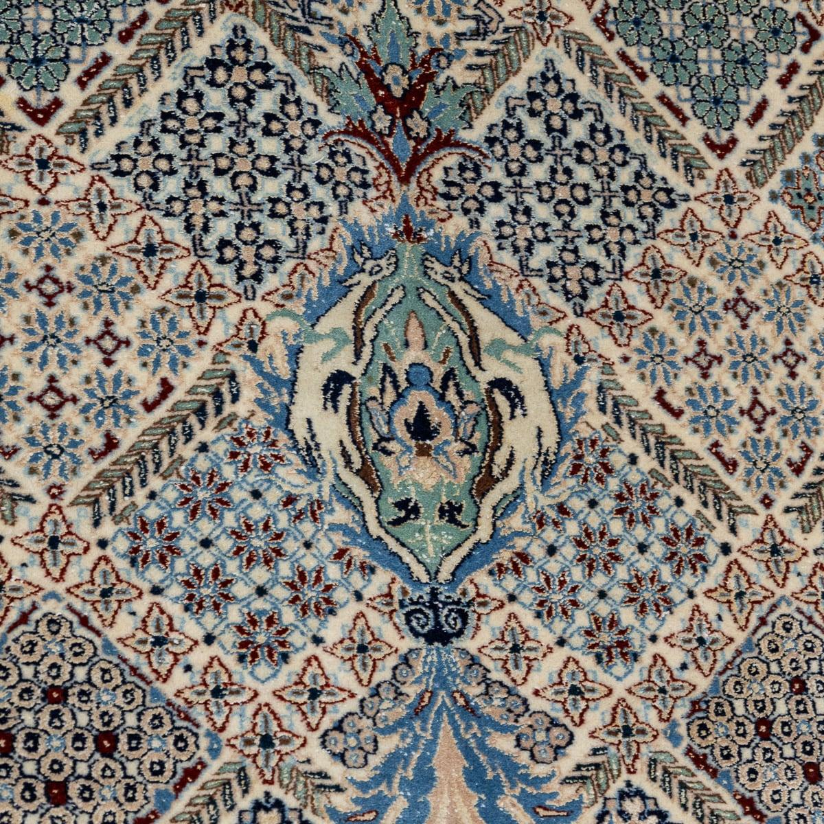 Asian Vintage 20th Century Persian Fine Handmade Nain 6La Rug c.1980 For Sale