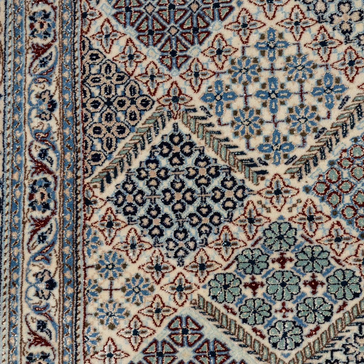 Wool Vintage 20th Century Persian Fine Handmade Nain 6La Rug c.1980 For Sale