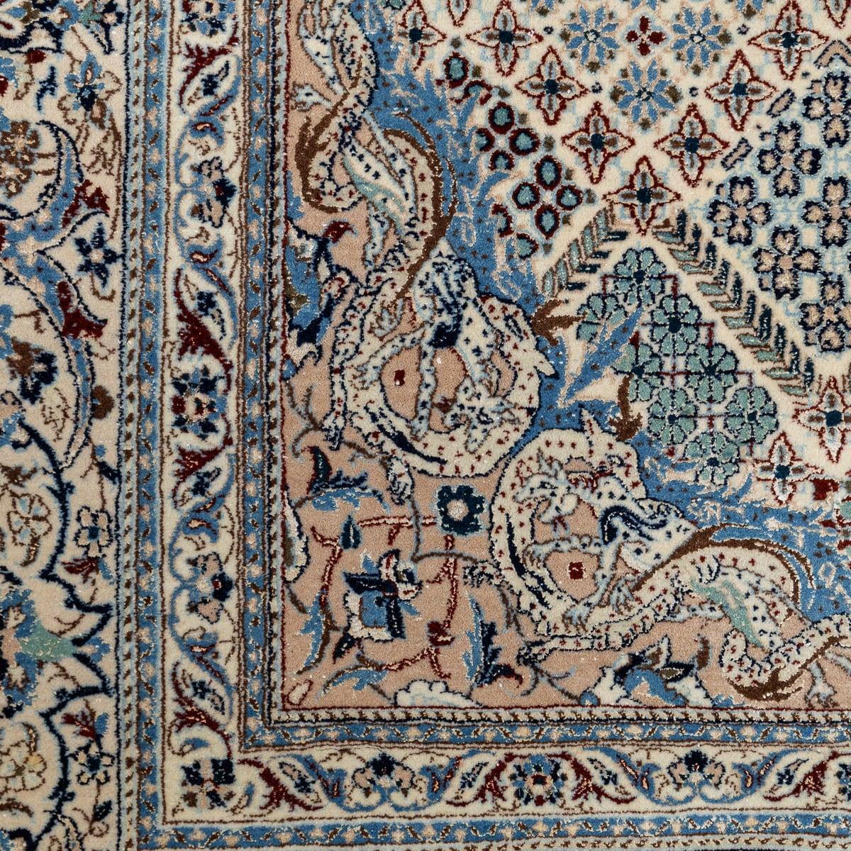 Vintage 20th Century Persian Fine Handmade Nain 6La Rug c.1980 For Sale 1