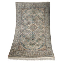 Vintage 20th Century Persian Fine Handmade Nain 6La Rug c.1980