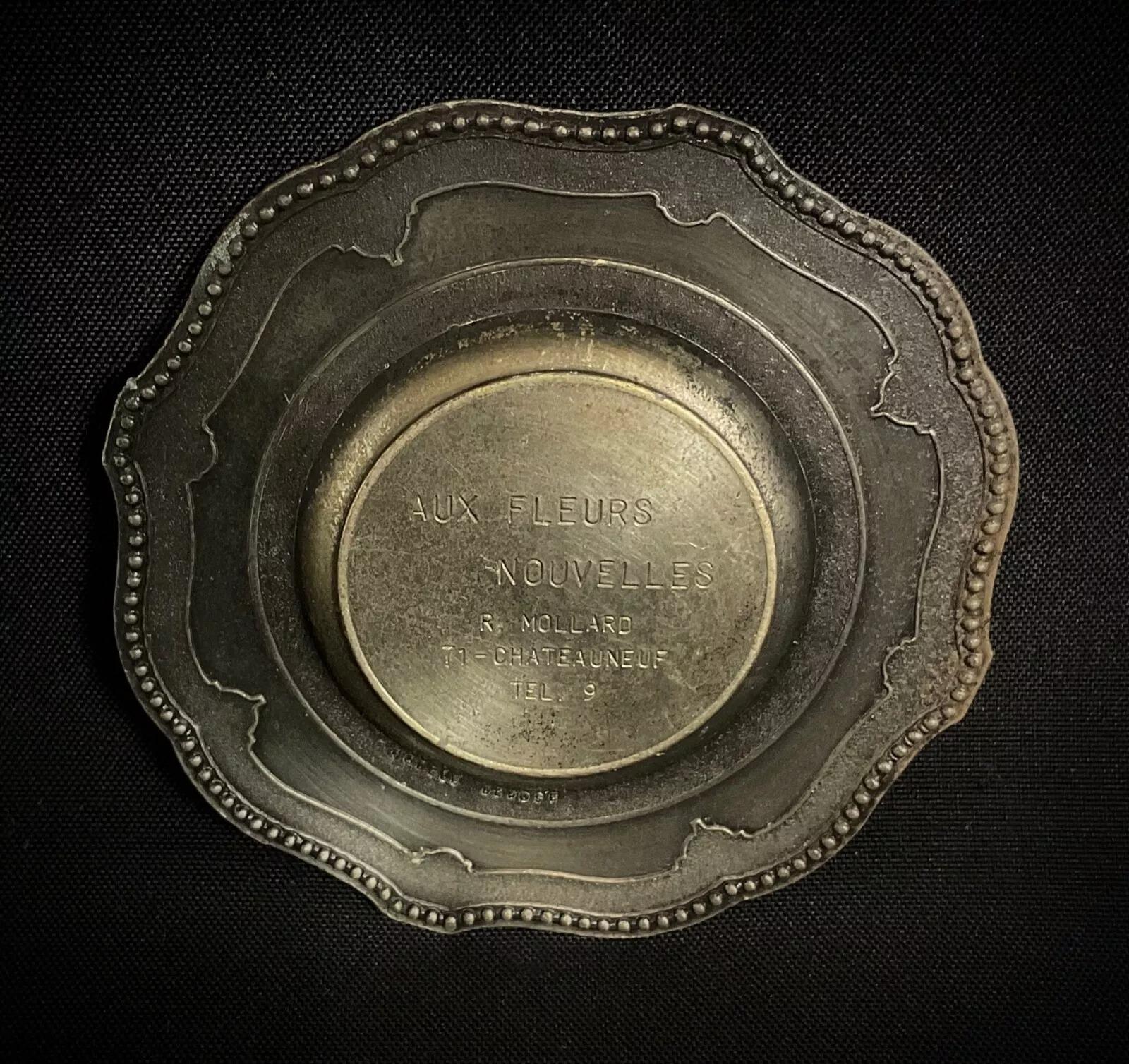 Vintage 20th Century Pewter Ashtray 