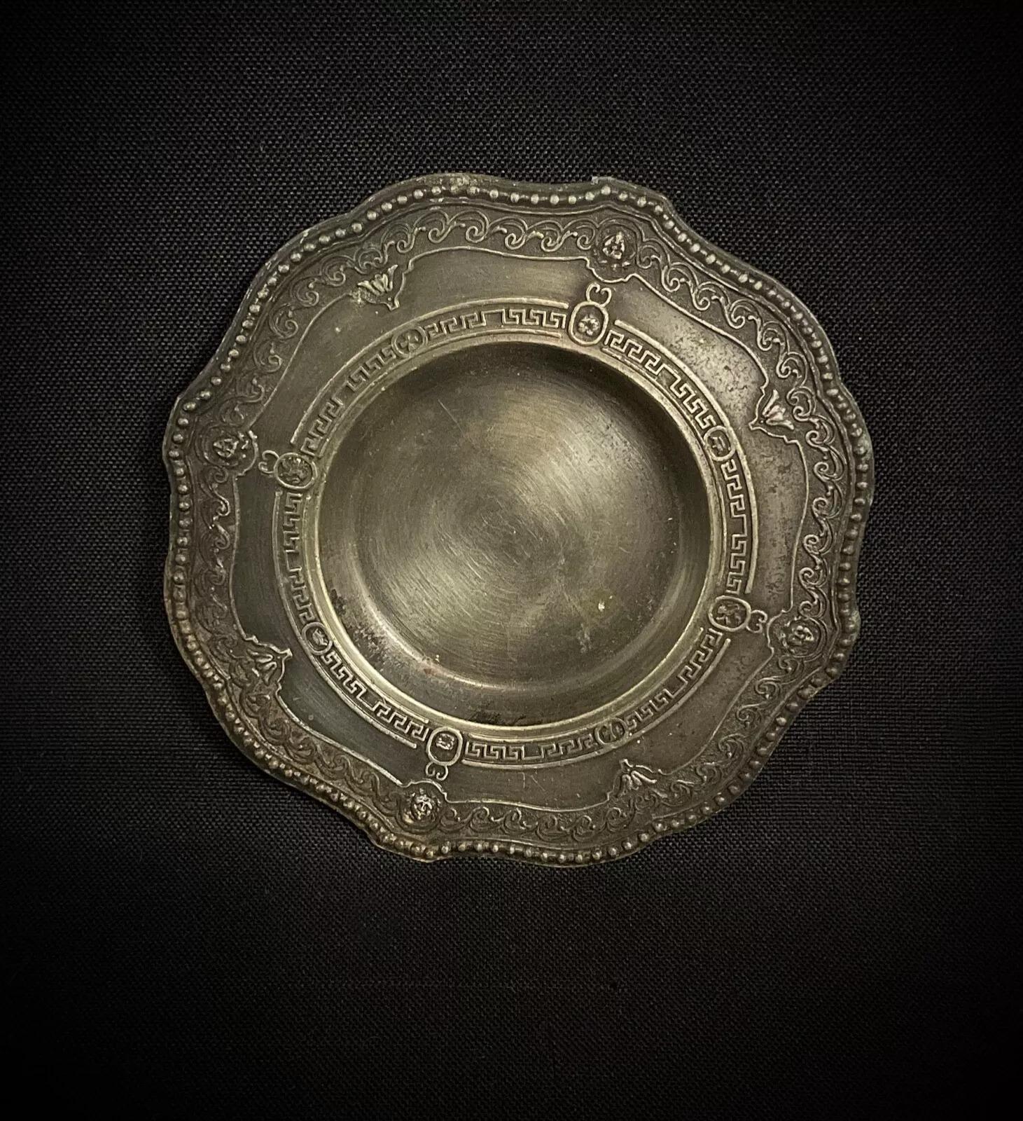 Vintage 20th Century Pewter Ashtray 