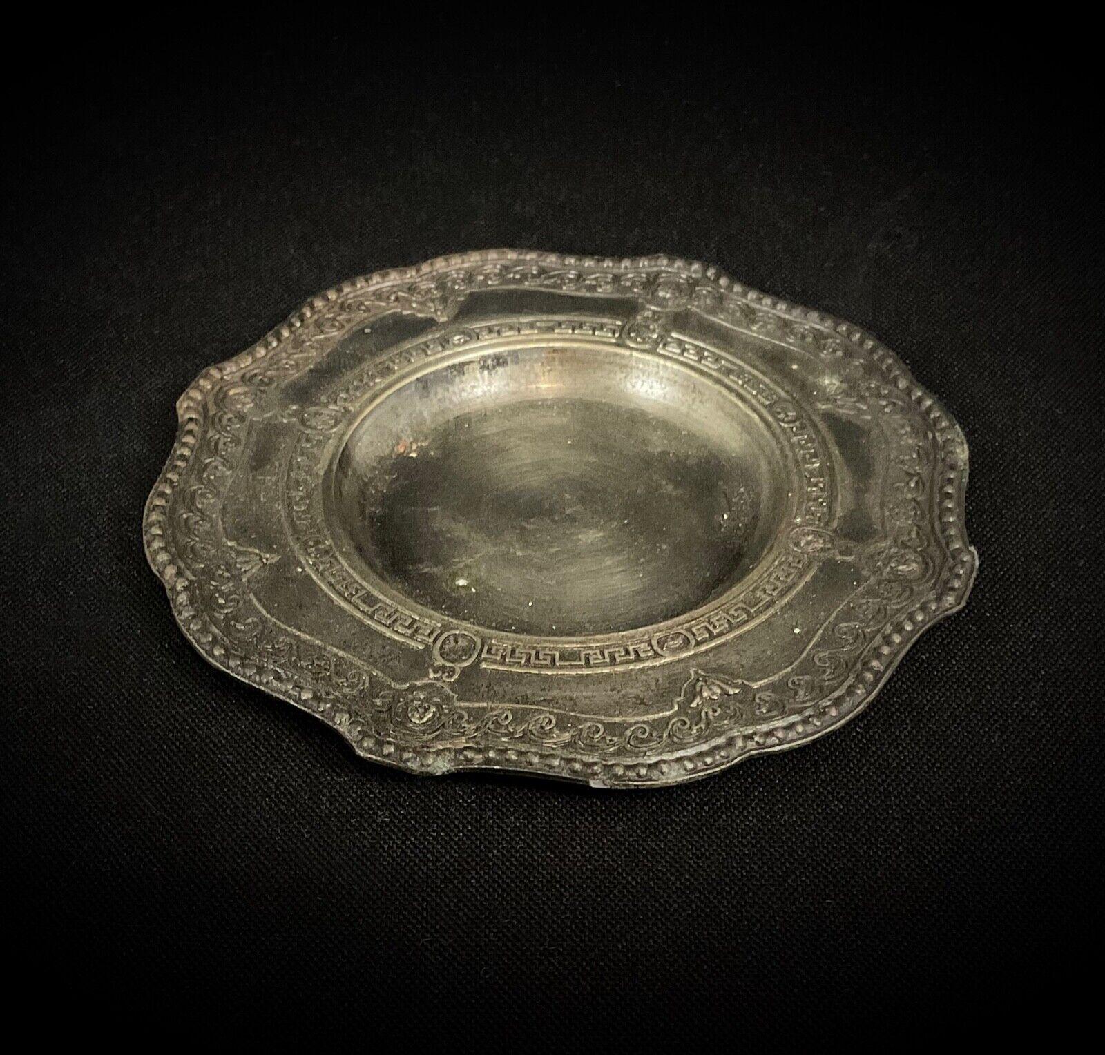 Vintage 20th Century Pewter Ashtray 