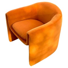 Retro 20th Century Preview Velvet Lounge Chair
