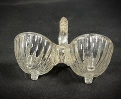 Vintage 20th Century Quadripod Glass Salt Cella  - 2Y461
