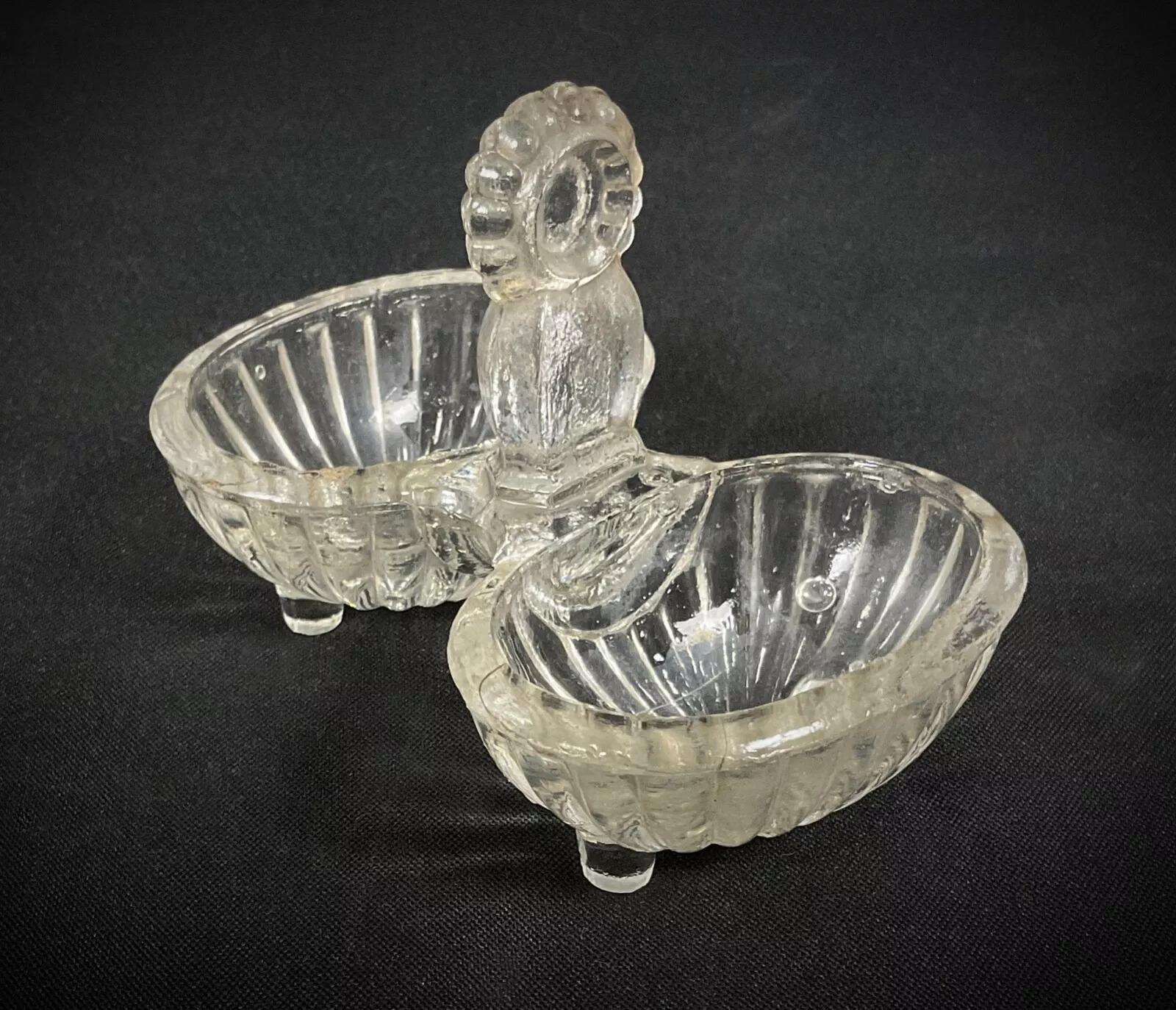 Vintage 20th Century Quadripod Glass Salt Cella  - 2Y461 For Sale 3