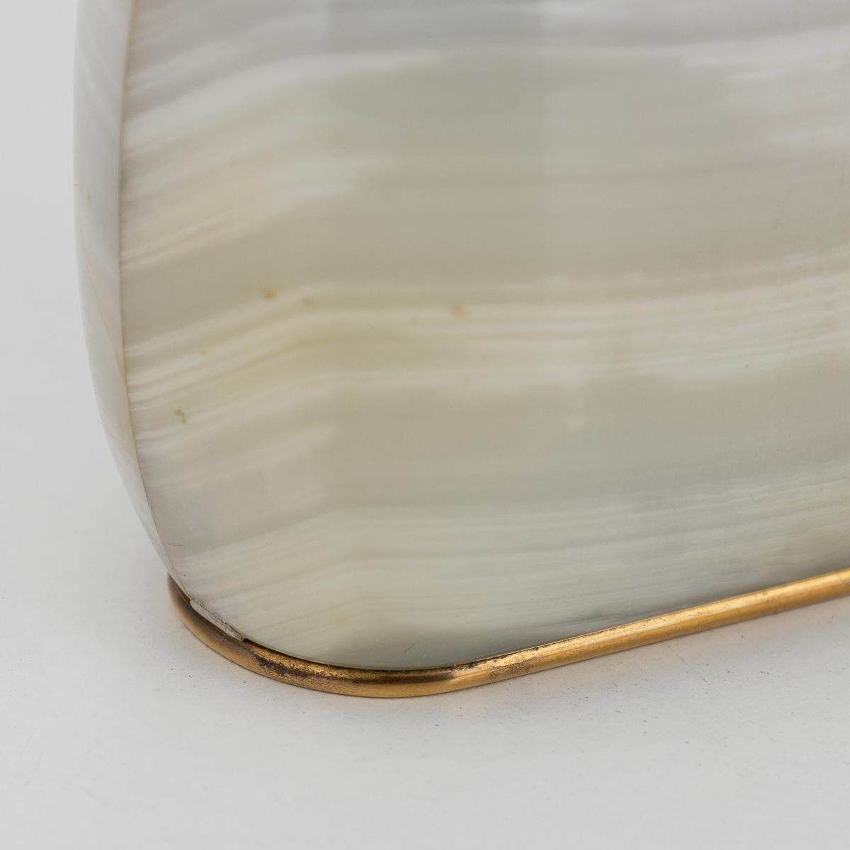Vintage 20th Century Rare Italian Onyx & Gold Plate Dunhill Table Lighter c.1950 For Sale 12