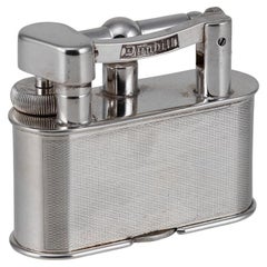 Vintage del XX secolo Raro accendino da tavolo Dunhill mezzo gigante placcato in argento c.C. 1950