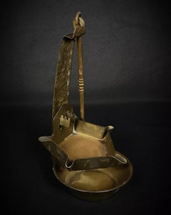 Vintage 20th-Century "Rat de Cave" Bronze Oil Lamp - 2Y371