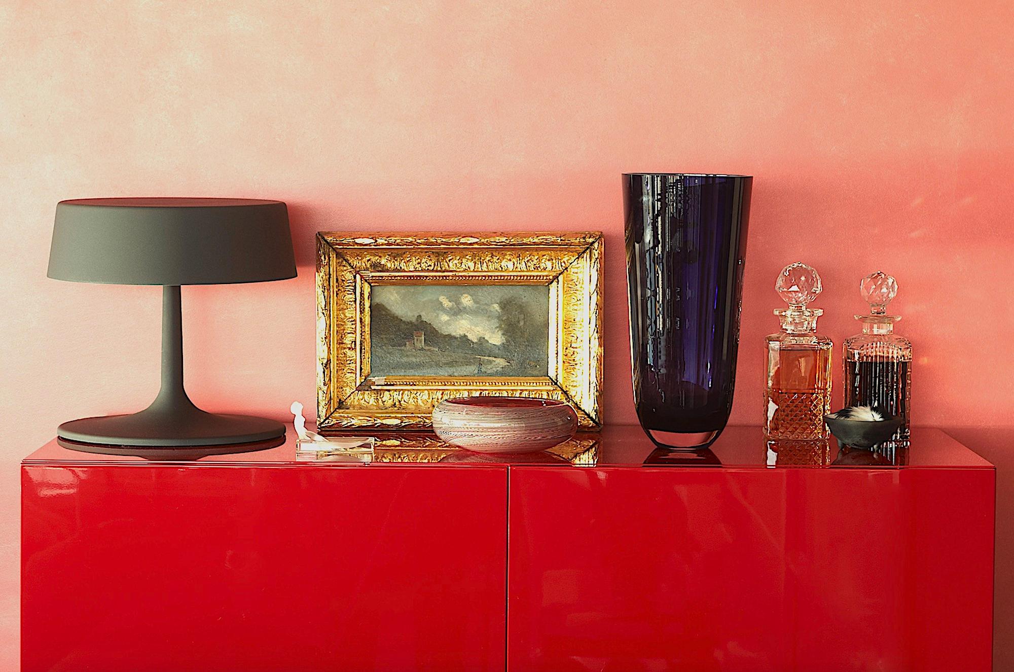 Early 21st Century Red Lacquer Bar/Cabinet, Piero Lissoni 1