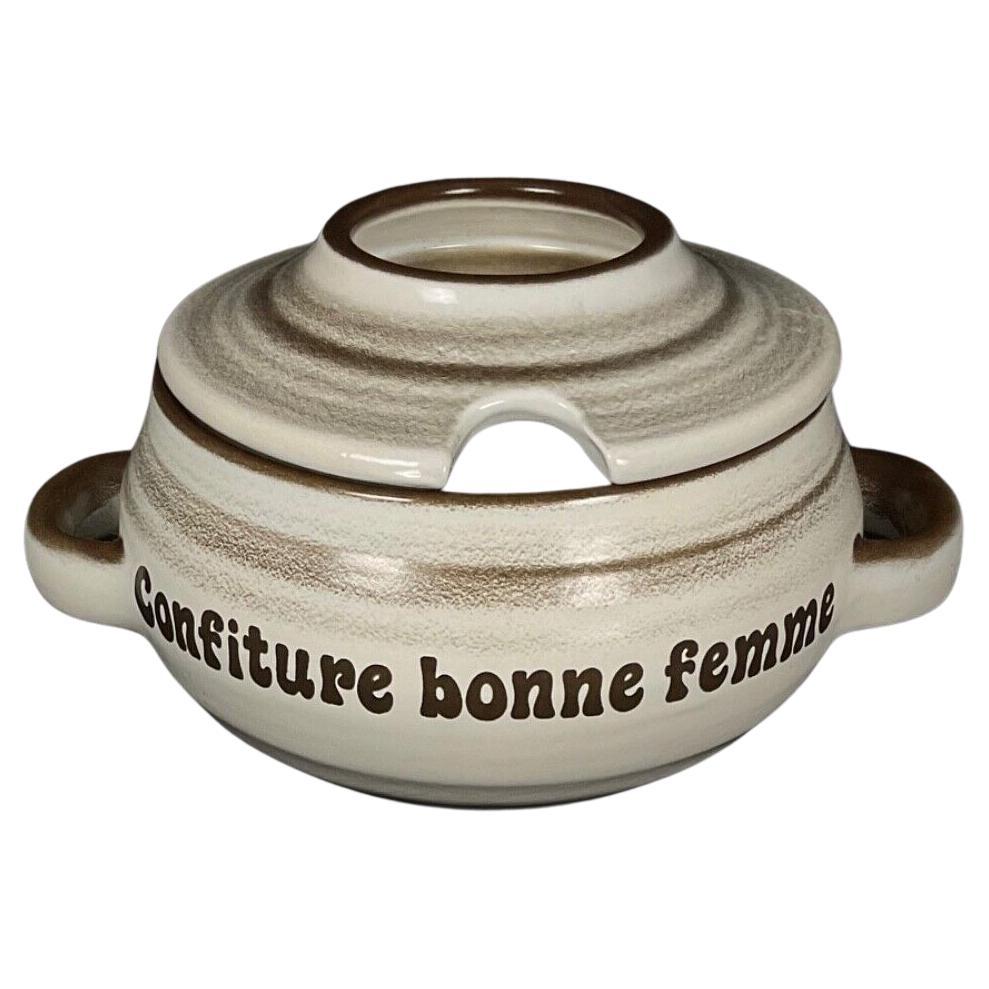 Vintage 20. Jahrhundert Salins Frankreich Marmeladenglas - "Confiture Bonne Femme" - 2Y392 im Angebot