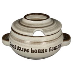 Vasetto di marmellata vintage del XX secolo Salins France - "Confiture Bonne Femme" - 2Y392