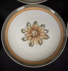 Vintage 20th-Century Set of 12 Grès de la Vallée Stoneware Plates - 2Y369