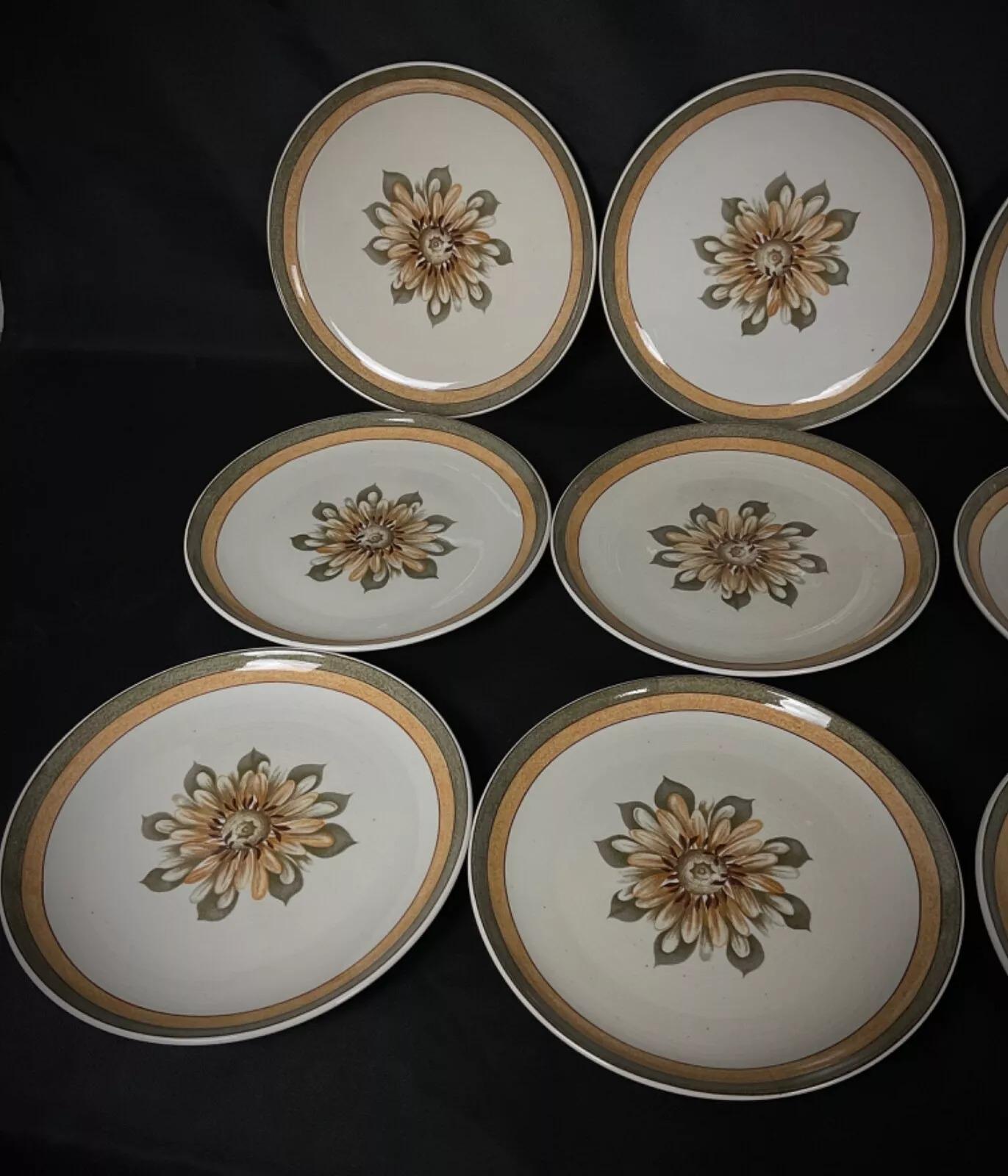 20ième siècle Ensemble de 12 assiettes en grès Grès de la Vallée du 20e siècle - 2Y369 en vente