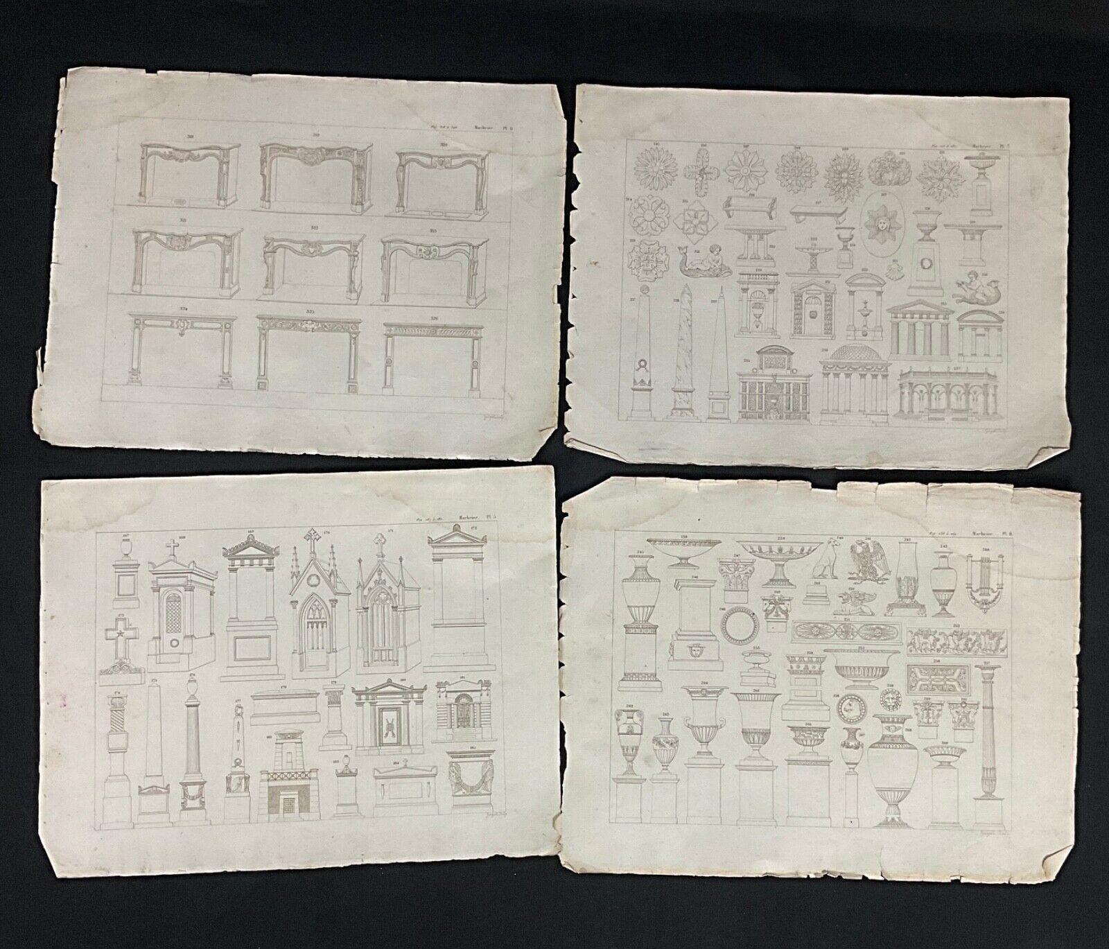 Ensemble de 18 tirages lithographiques Marbrier du 20ème siècle - 2Y566 en vente 6