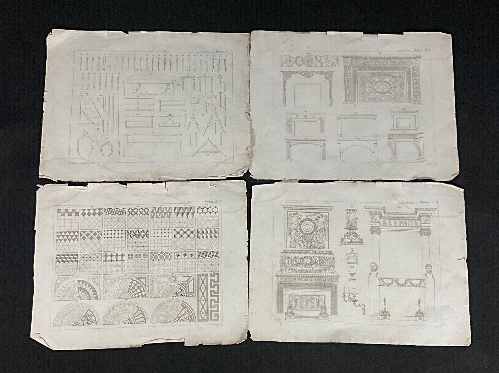 Ensemble de 18 tirages lithographiques Marbrier du 20ème siècle - 2Y566 en vente 3