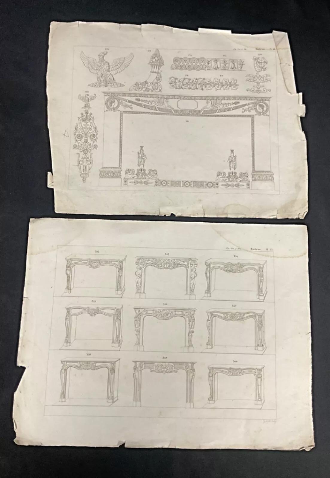 Ensemble de 18 tirages lithographiques Marbrier du 20ème siècle - 2Y566 en vente 4