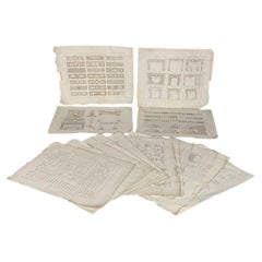 Set von 18 lithografischen „Marbrier“-Druckdrucken aus dem 20. Jahrhundert – 2Y566, Vintage