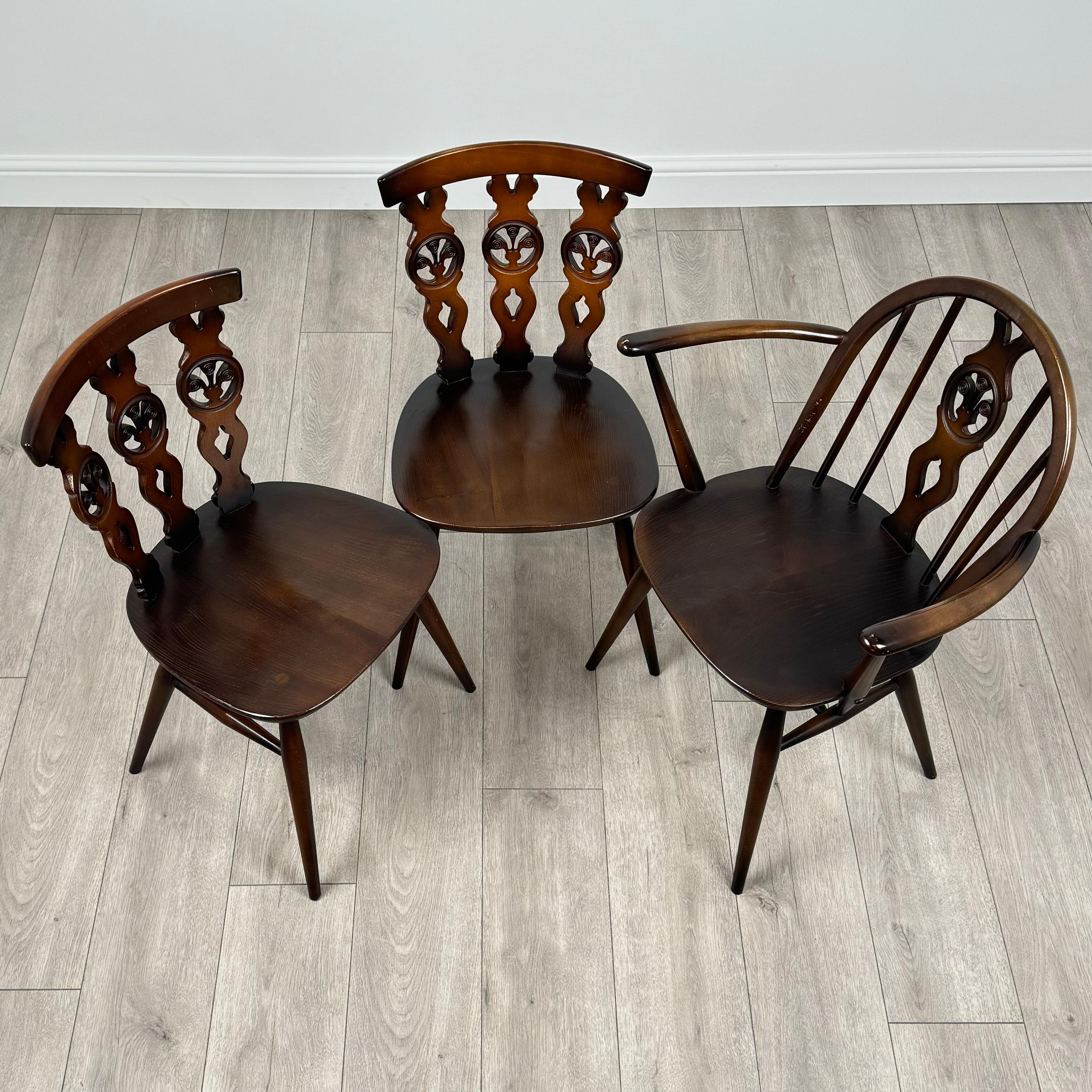Set di 6 sedie da pranzo Ercol del XX secolo in olmo ( REF AFS-3614 ) in vendita 6