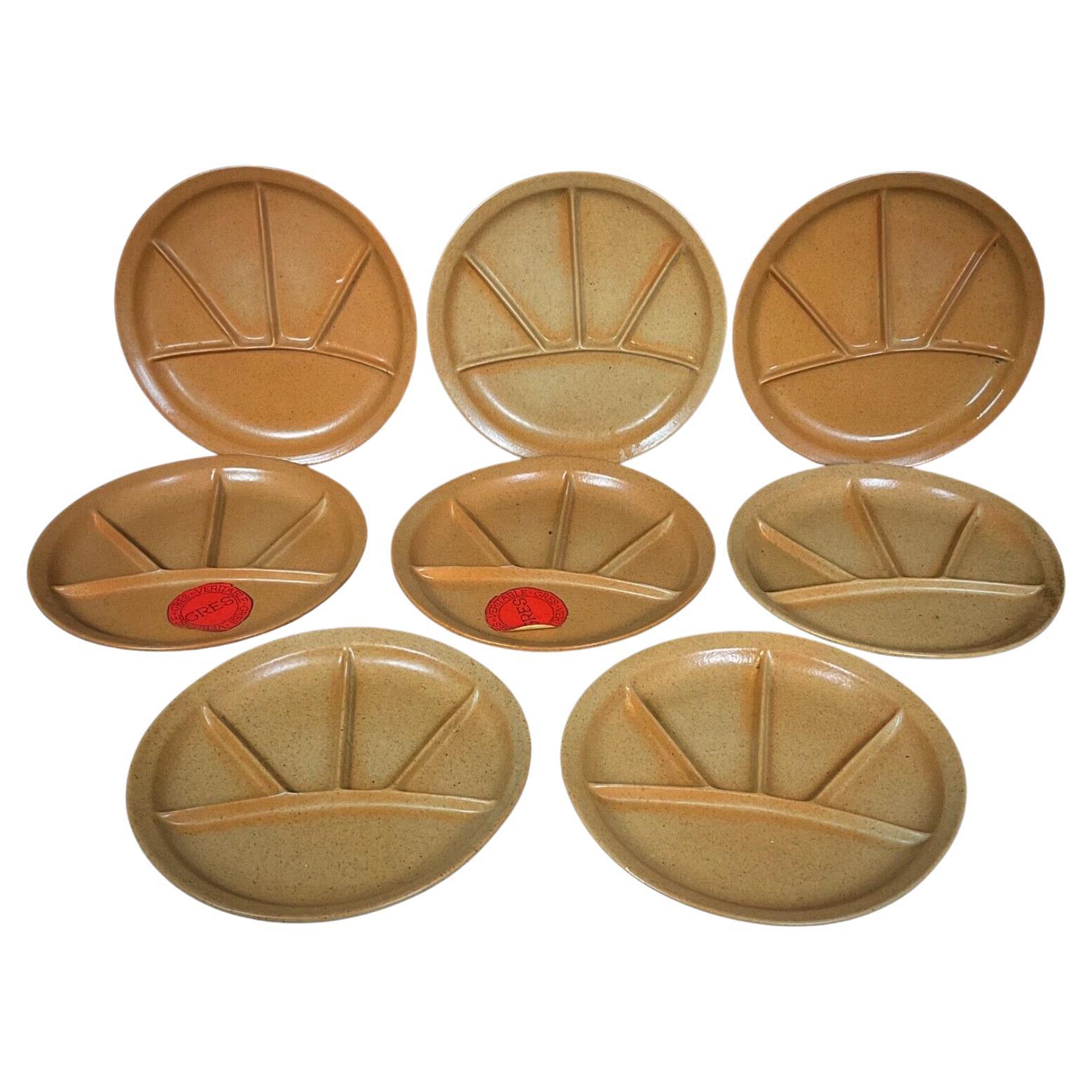 Vintage 20th Century Set of 8 Fondue Plates – Stoneware - 2Y518