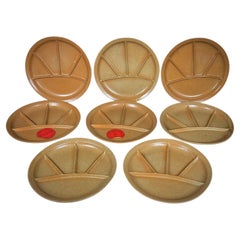 Vintage 20th Century Set of 8 Fondue Plates – Stoneware - 2Y518
