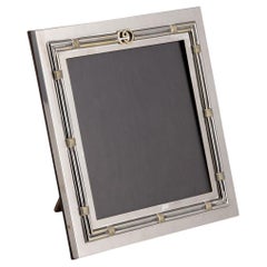 Vintage 20th Century Silver & Gold Plated Gucci Photograph Frame, Italy c.1970