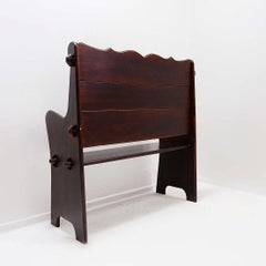 Vintage 20th-century solid wood church bench
