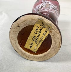 Vintage 20. Jahrhundert Soliflores Vase - Vallauris "Arc en Ciel" Stil - 2Y488