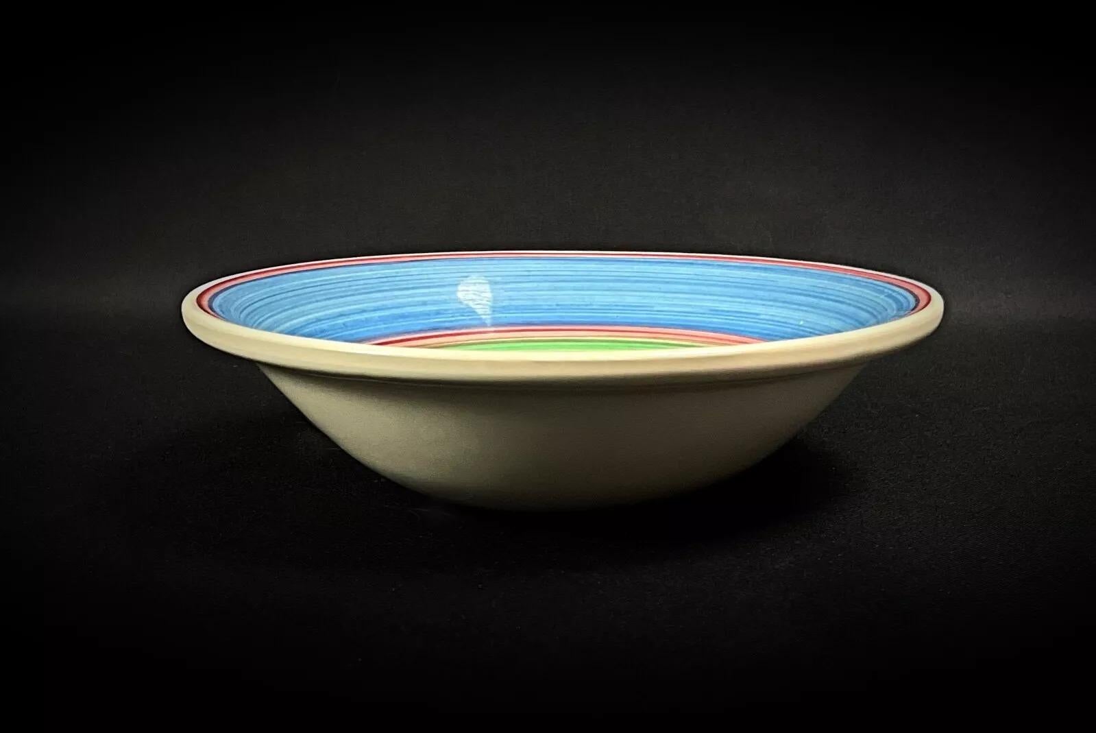 Vintage 20th-Century Spiral Blue and Green Ceramic Catchall Dish - 2Y317 For Sale 2