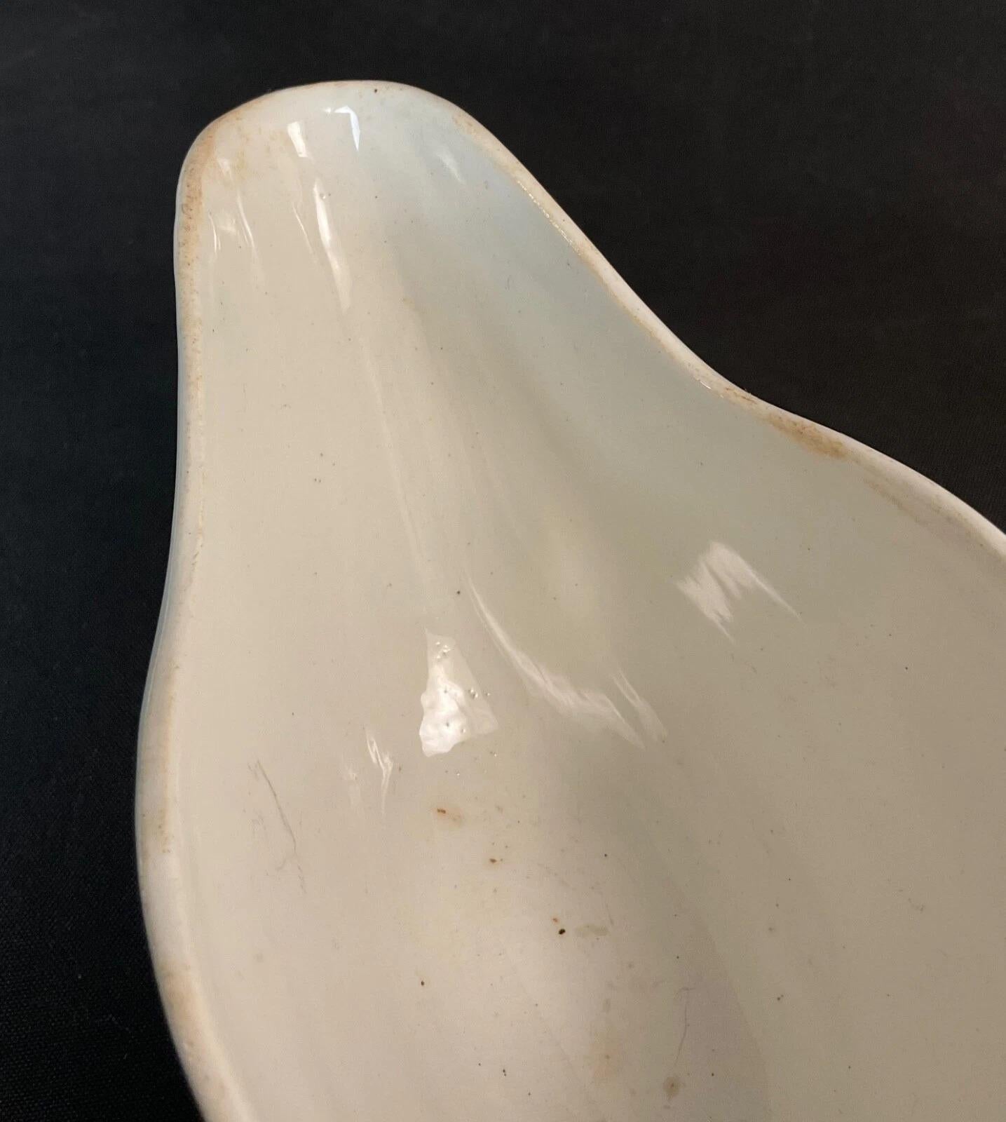 Vintage 20th Century St Amand Ceramic Sauce Boat and Underplate - 2Y589 For Sale 5