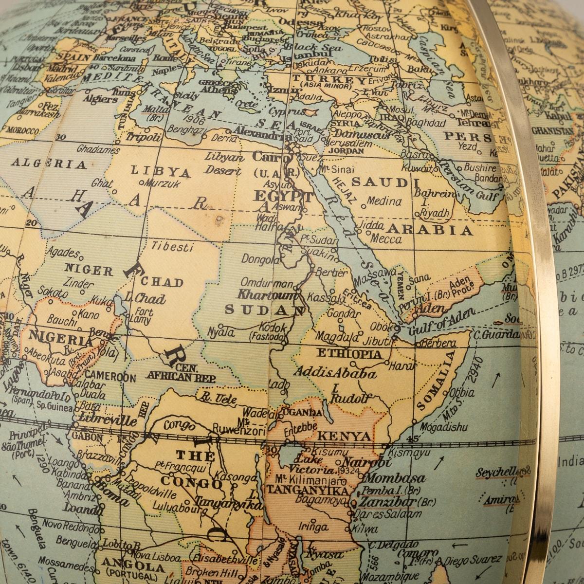 Vintage 20th Century Terrestrial Globe By Geographica Of Fleet St, London c.1960 7