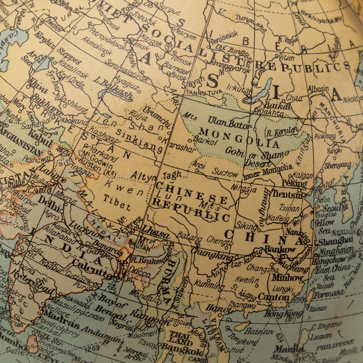 Vintage 20th Century Terrestrial Globe By Geographica Of Fleet St, London c.1960 10