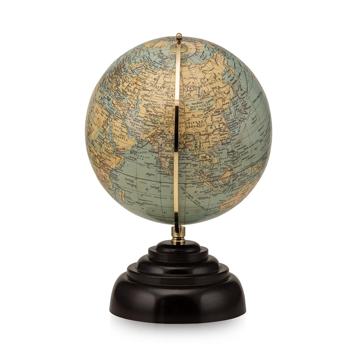 British Vintage 20th Century Terrestrial Globe By Geographica Of Fleet St, London c.1960
