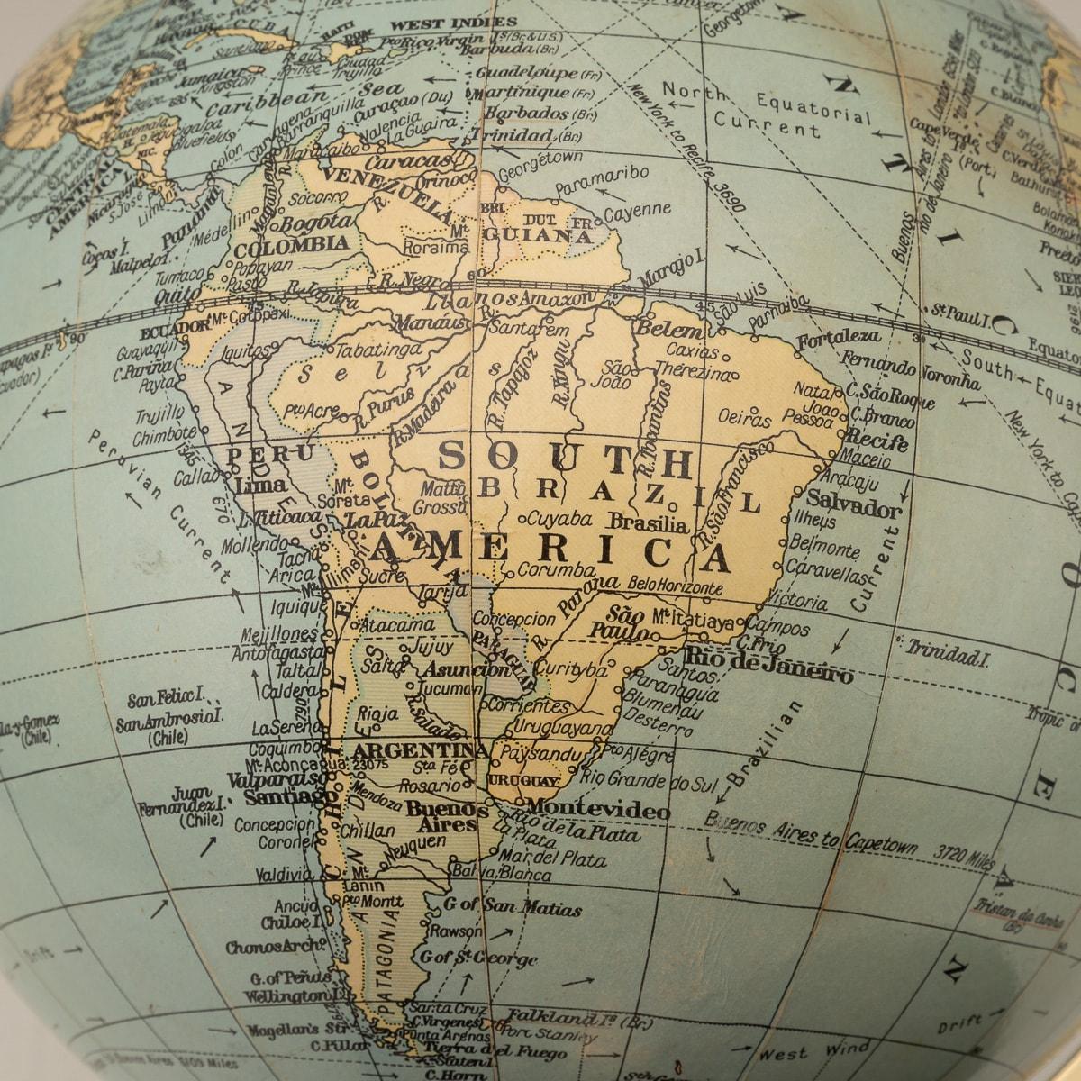 Vintage 20th Century Terrestrial Globe By Geographica Of Fleet St, London c.1960 1