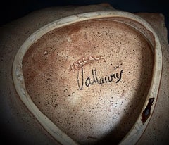 Vintage 20th Century Vallauris Floral Ceramic Catchall Bowl - 2Y320